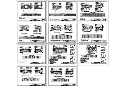 地面變形縫裝置CAD大樣詳圖,共11張,